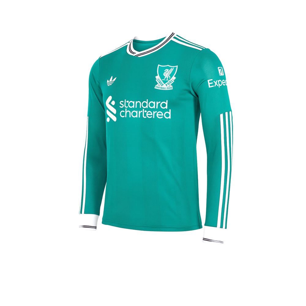 ADIDAS เสื้อแข่งผู้ชายแขนยาวทีมลิเวอร์พูล ชุดที่สาม เกรด Authentic ฤดูกาล 2025/26