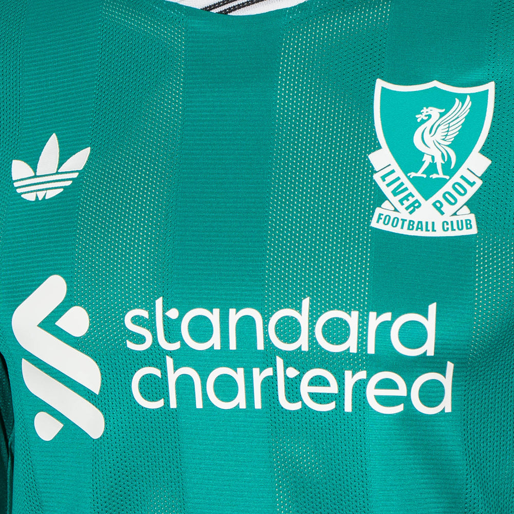ADIDAS เสื้อแข่งผู้ชายแขนยาวทีมลิเวอร์พูล ชุดที่สาม เกรด Authentic ฤดูกาล 2025/26