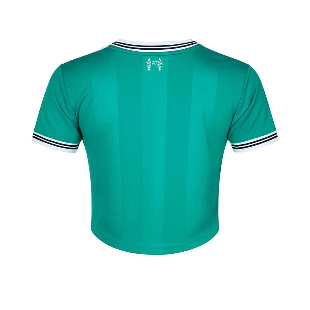 ADIDAS เสื้อแข่งผู้หญิงทรงครอปทีมลิเวอร์พูล ชุดที่สาม ฤดูกาล 2025/26