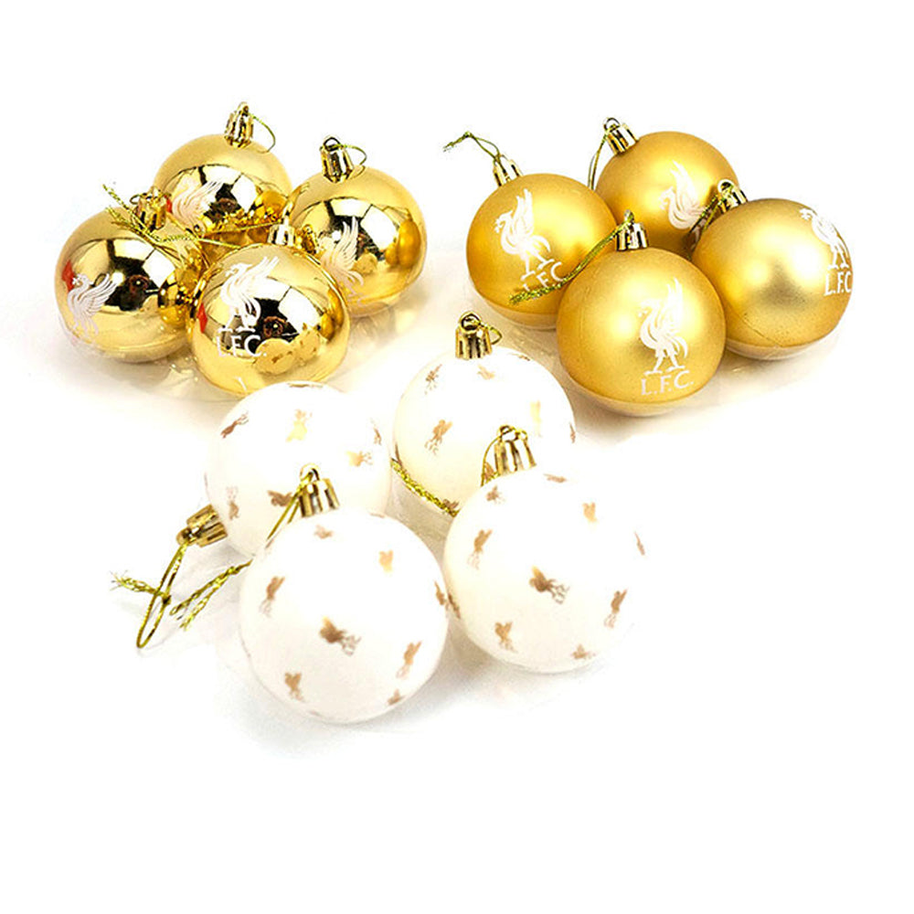 LFC 12 Pack Baubles Christmas Decoration