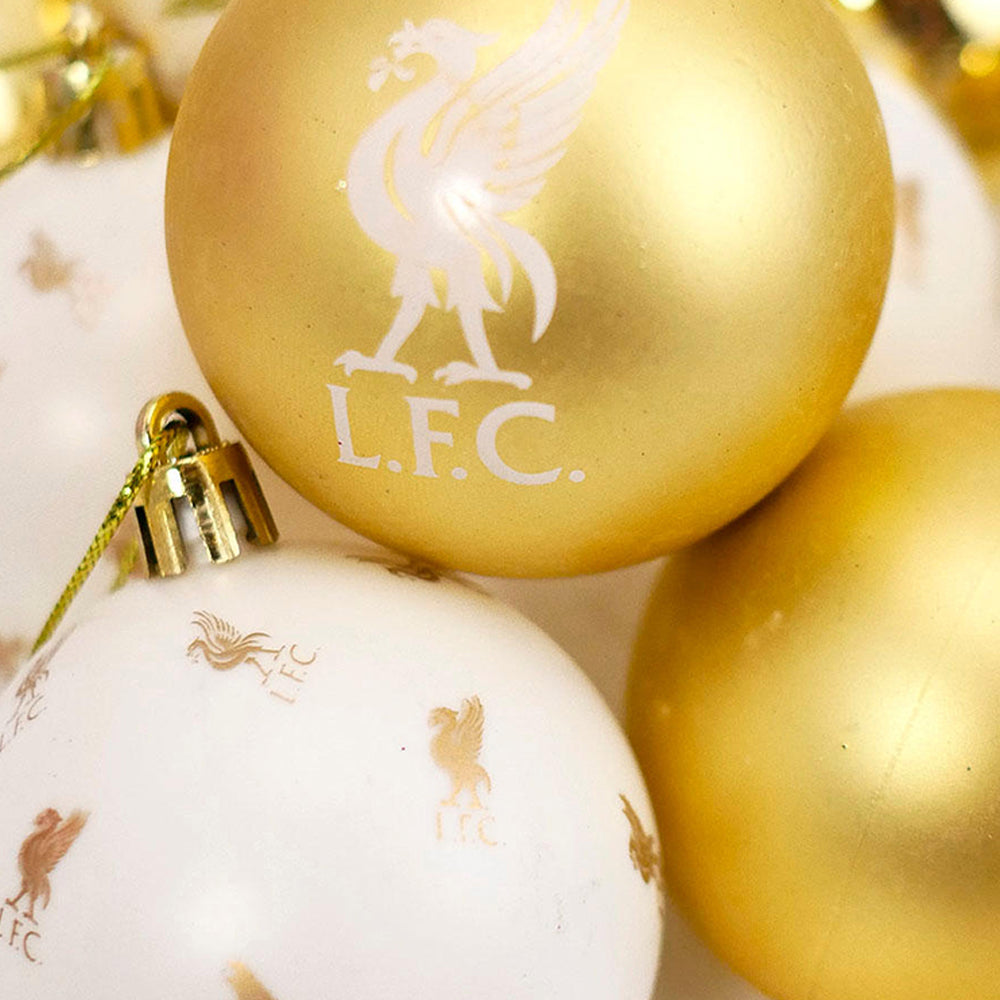LFC 12 Pack Baubles Christmas Decoration