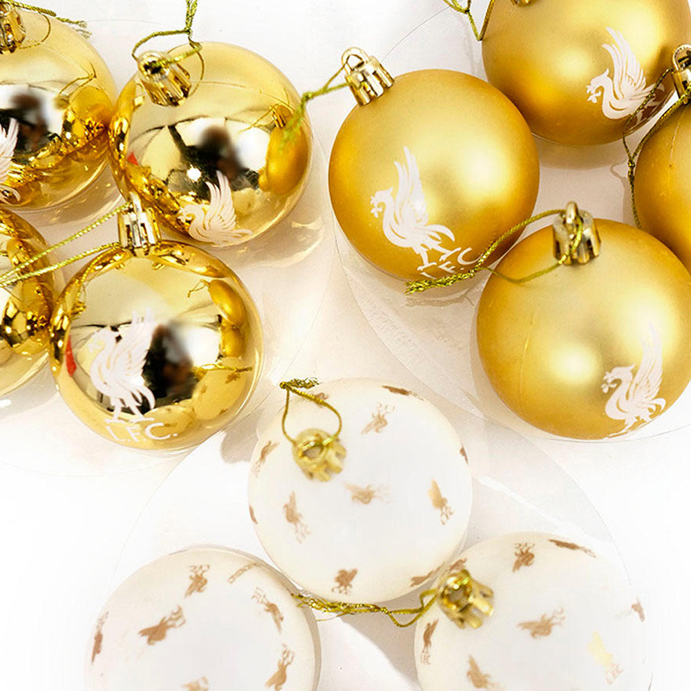 LFC 12 Pack Baubles Christmas Decoration