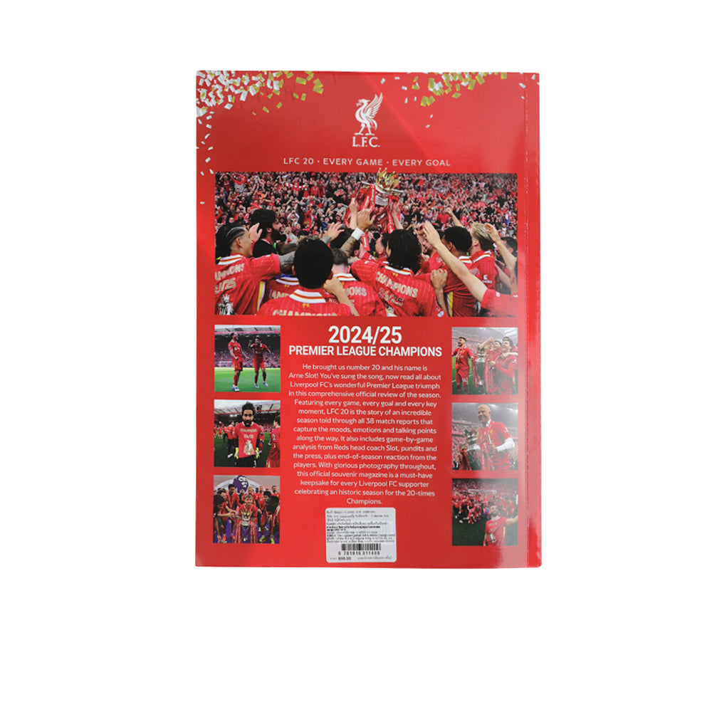 LFC 20 - Premier League Champions 2024/25 Every Game Every Goal Magazine