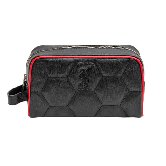 LFC Black Leather Unisex Washbag