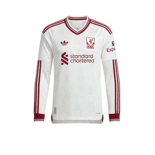 ADIDAS เสื้อแข่งผู้ชายแขนยาวทีมลิเวอร์พูล ชุดเยือน เกรด Authentic ฤดูกาล 2026/27