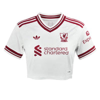 ADIDAS เสื้อแข่งผู้หญิงทรงครอปทีมลิเวอร์พูล ชุดเยือน ฤดูกาล 2026/27