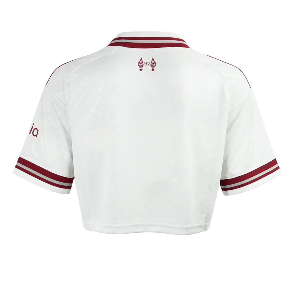 ADIDAS เสื้อแข่งผู้หญิงทรงครอปทีมลิเวอร์พูล ชุดเยือน ฤดูกาล 2026/27