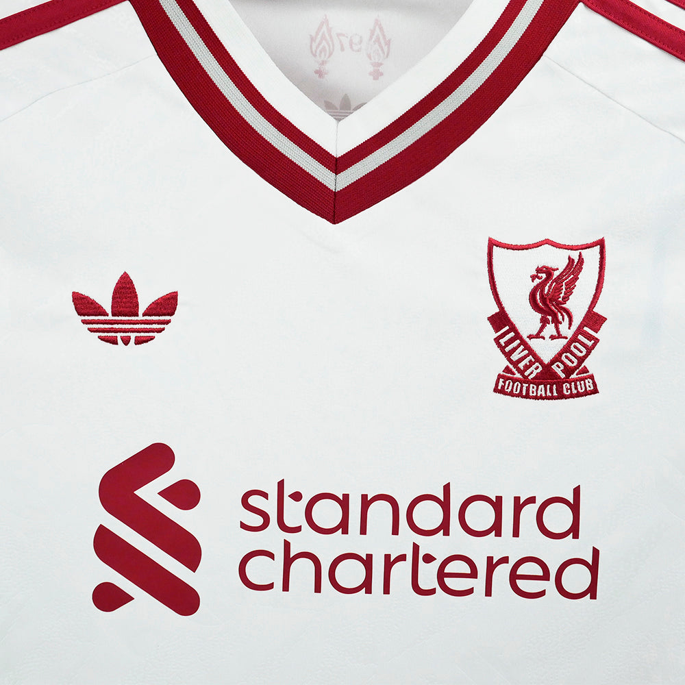 ADIDAS เสื้อแข่งผู้หญิงทรงครอปทีมลิเวอร์พูล ชุดเยือน ฤดูกาล 2026/27