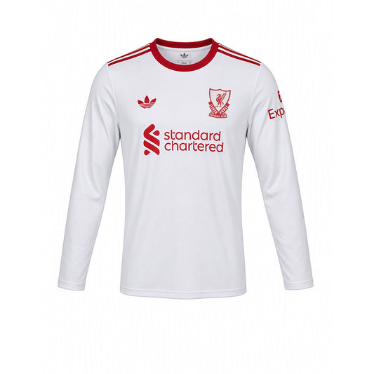 ADIDAS เสื้อแข่งผู้ชายแขนยาวทีมลิเวอร์พูล ชุดเยือน เกรด Fan ฤดูกาล 2026/27