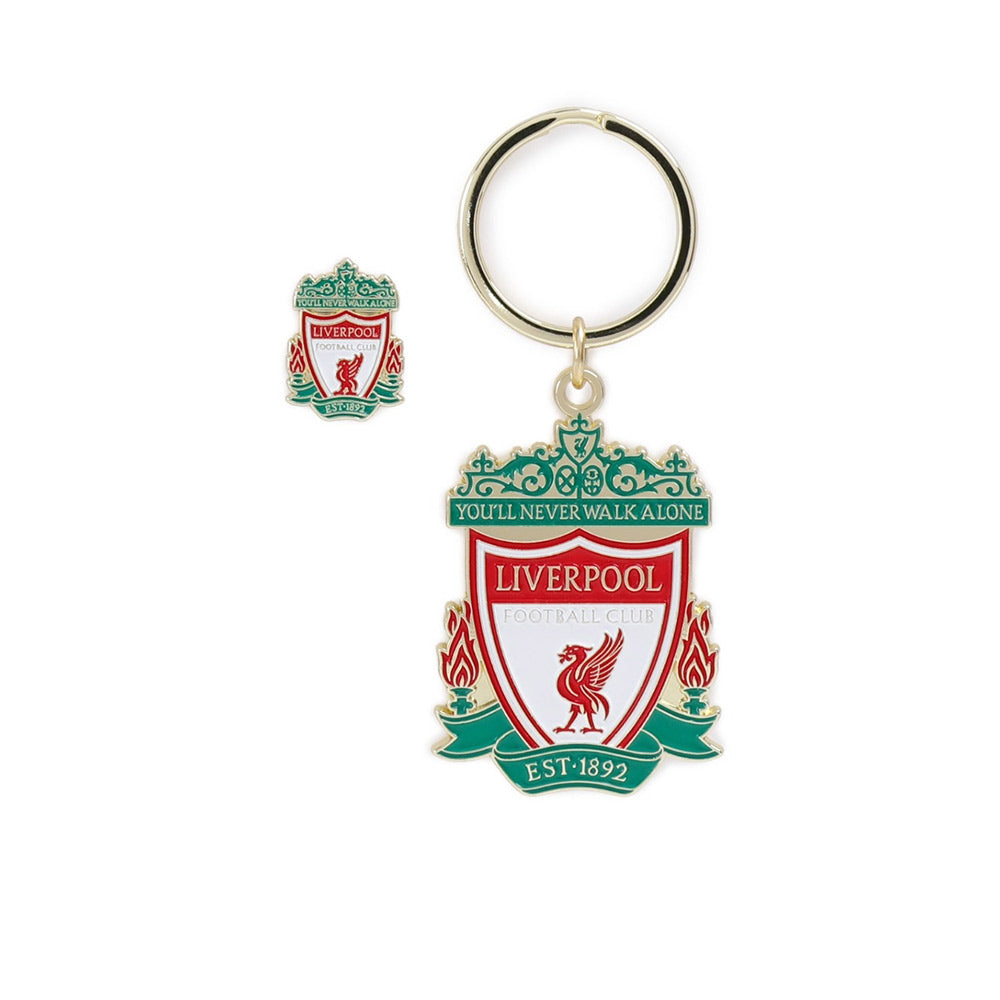 LFC Crest Badge and Keyring Set