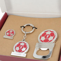LFC Reds ชุดเซ็ตเข็มกลัด พวงกุญแจ และที่เปิดขวด