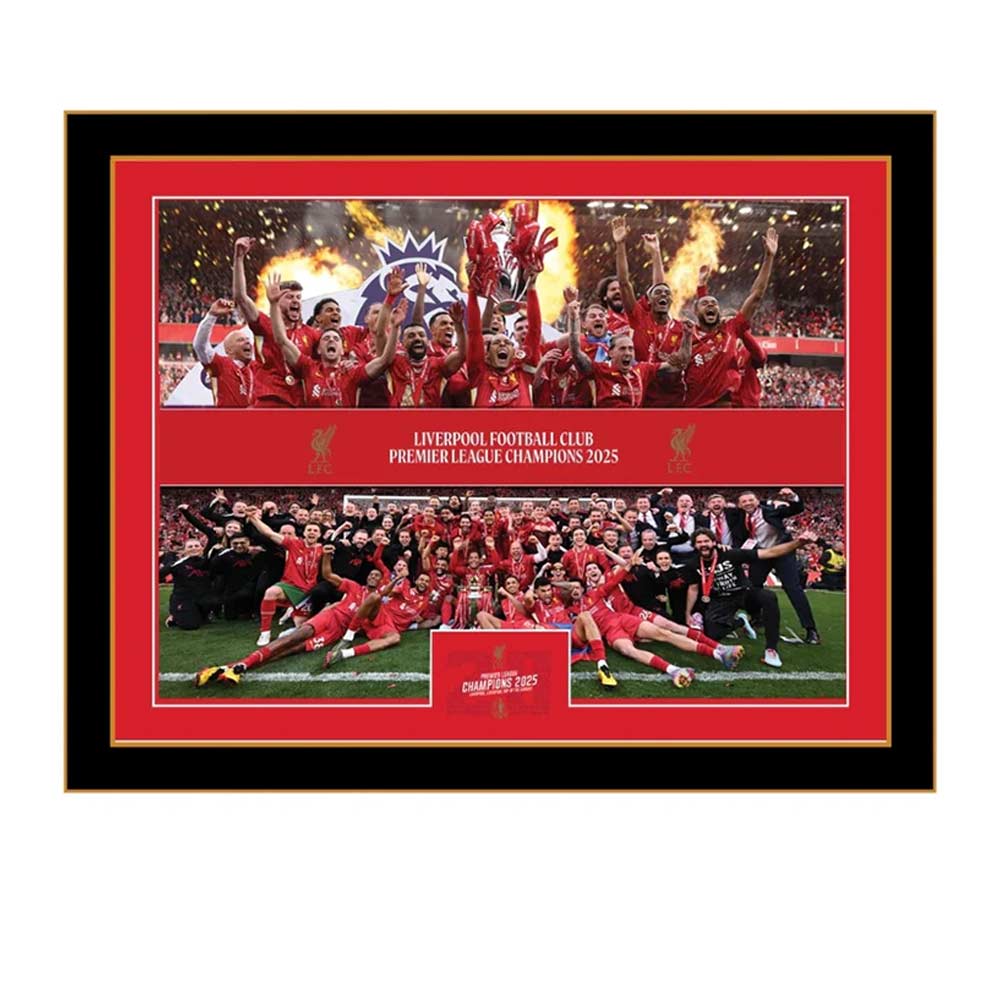 LFC Premier League Trophy Lift 12 x 16 Montage Framed