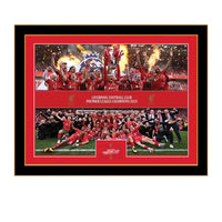 LFC Premier League Trophy Lift 12 x 16 Montage Framed