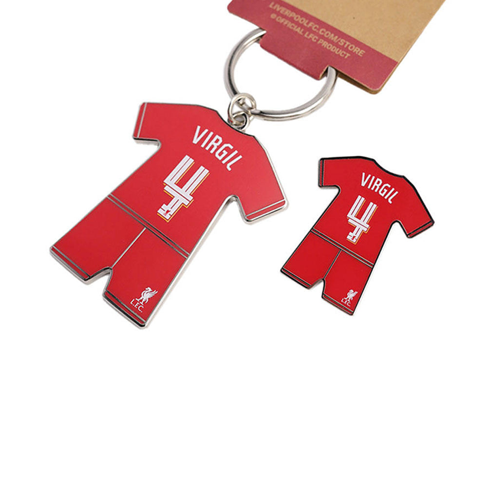 LFC Virgil Van Dijk 2024/25 ชุดพวงกุญแจและเข็มกลัด