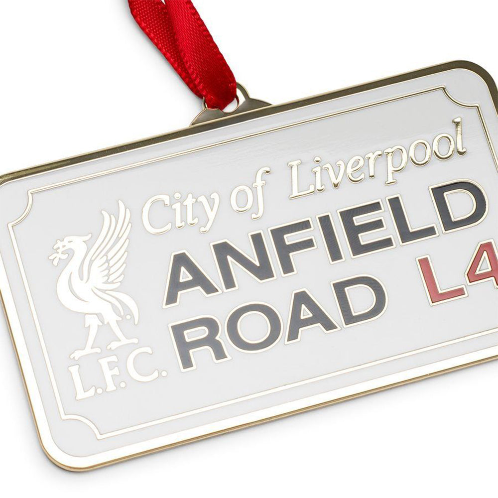 LFC TIA & Anfield Road Sign Christmas Decoration (2 Pieces)