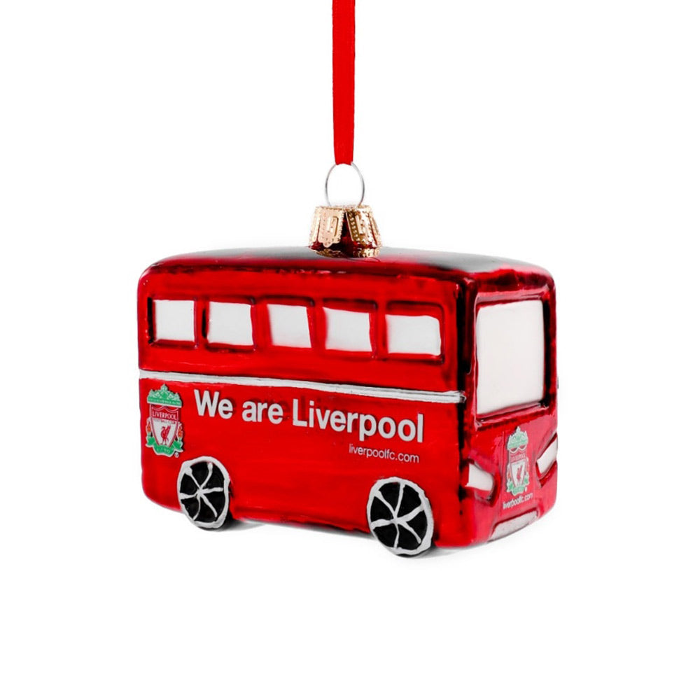 LFC Team Bus Glass Christmas Bauble