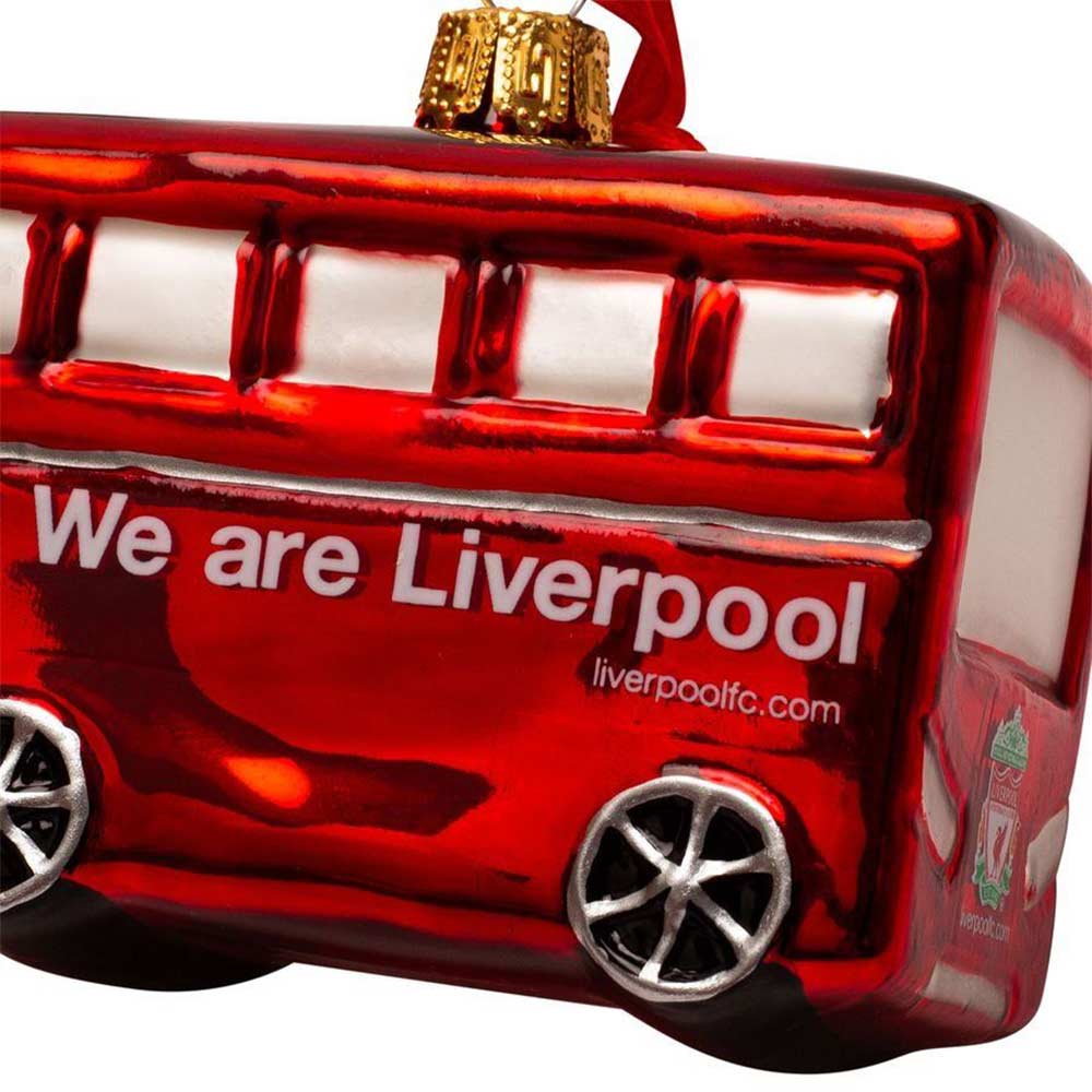 LFC Team Bus Glass Christmas Bauble