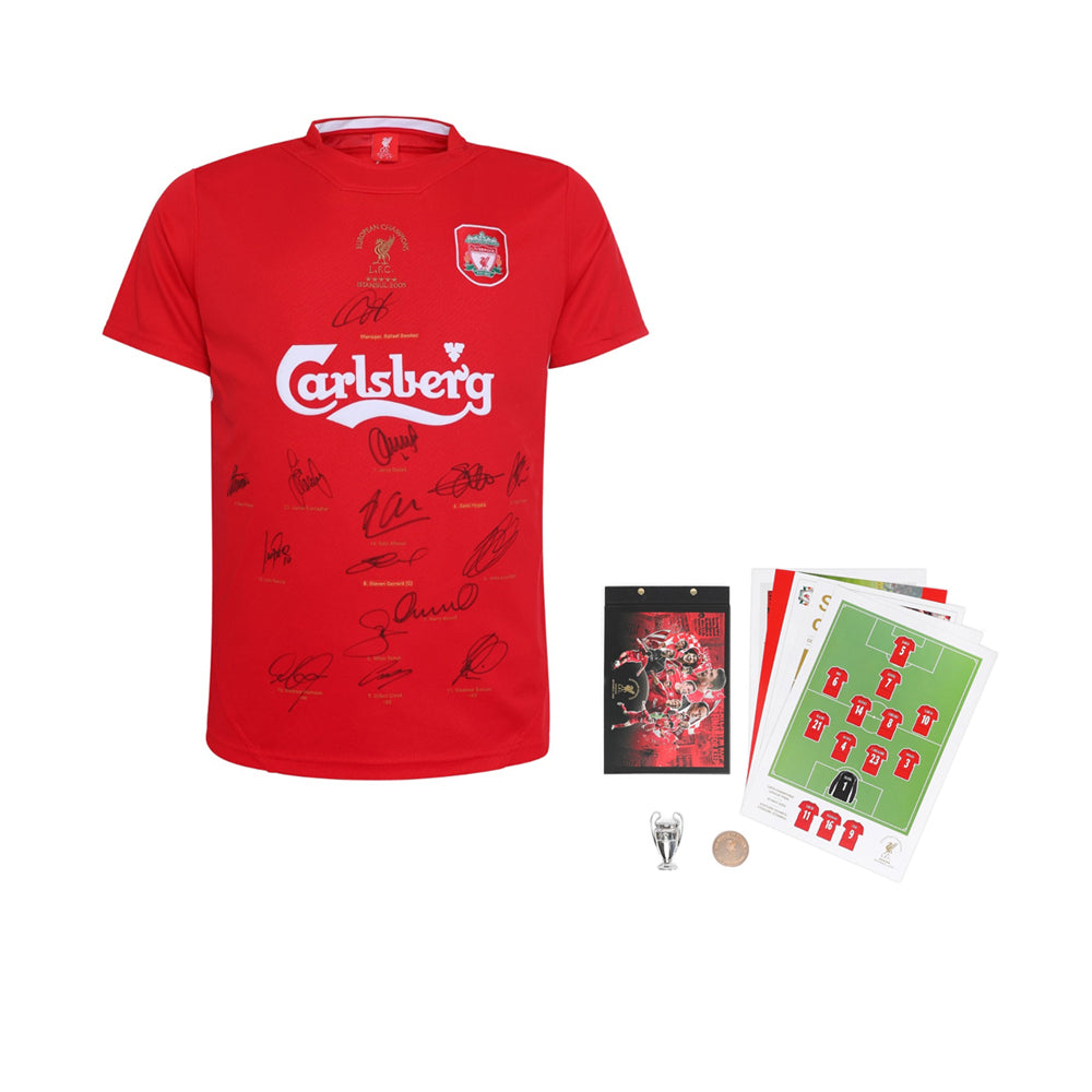 LFC Signed Istanbul 2005 Commemorative Squad เสื้อแข่งบรรจุกล่องสะสม