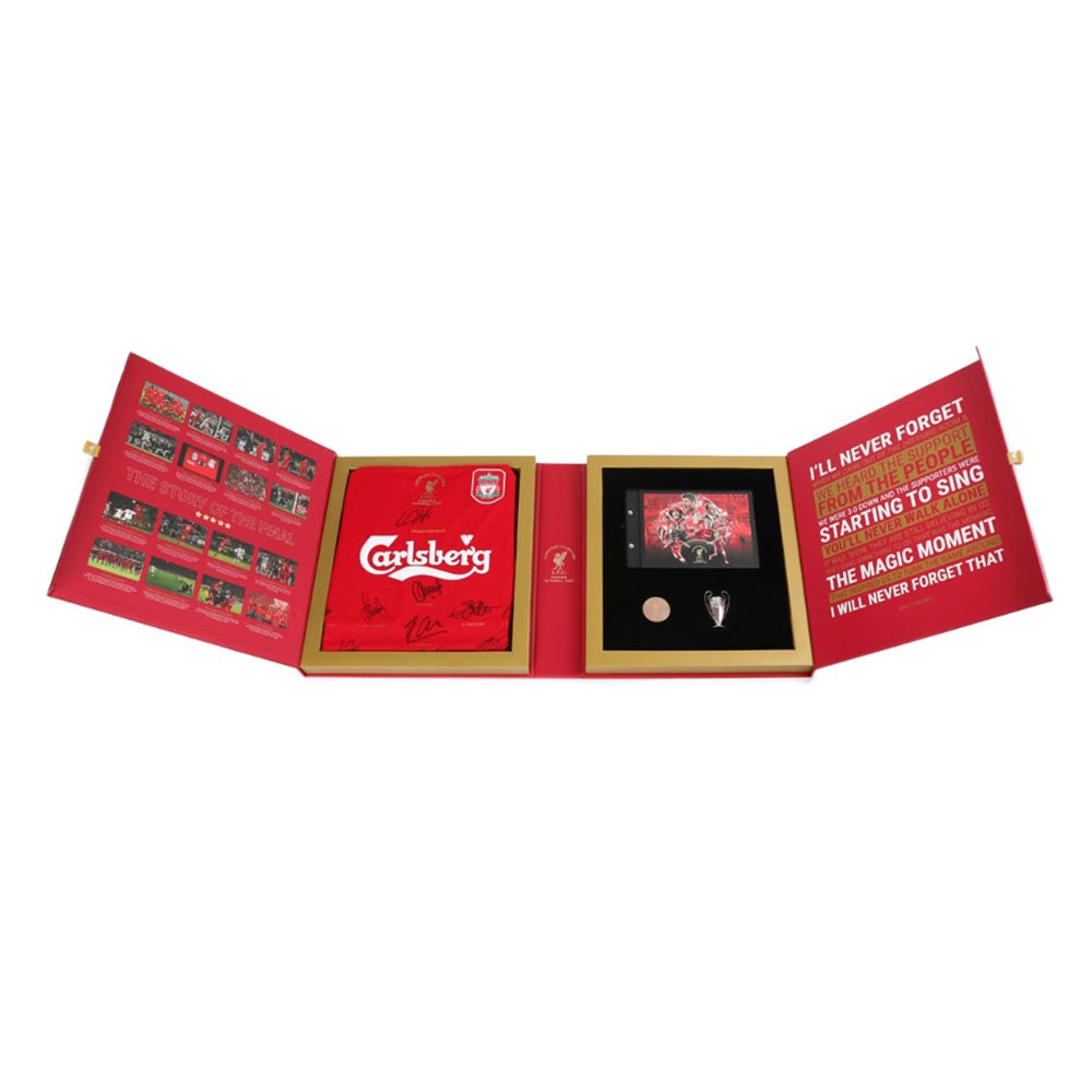 LFC Signed Istanbul 2005 Commemorative Squad เสื้อแข่งบรรจุกล่องสะสม