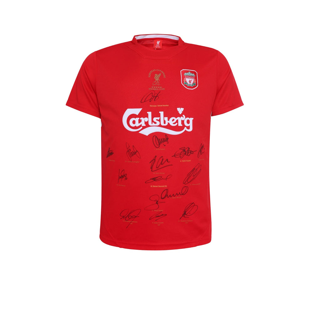 LFC Signed Istanbul 2005 Commemorative Squad เสื้อแข่งบรรจุกล่องสะสม