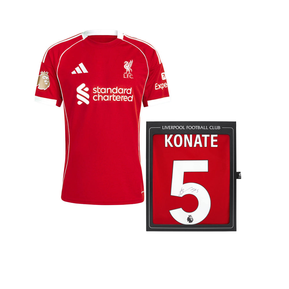LFC Signed 25/26 Konate เสื้อแข่งบรรจุกล่องสะสม