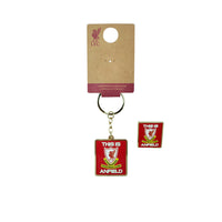 LFC This Is Anfield Badge & Keyring Set