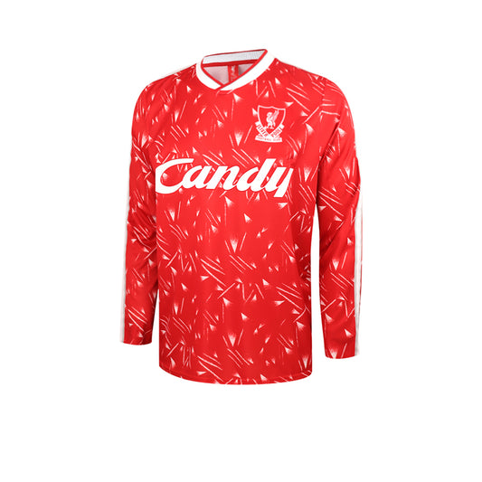 LFC เสื้อแข่งย้อนยุคผู้ชายทีมลิเวอร์พูล ชุดเหย้า ฤดูกาล 1989/91