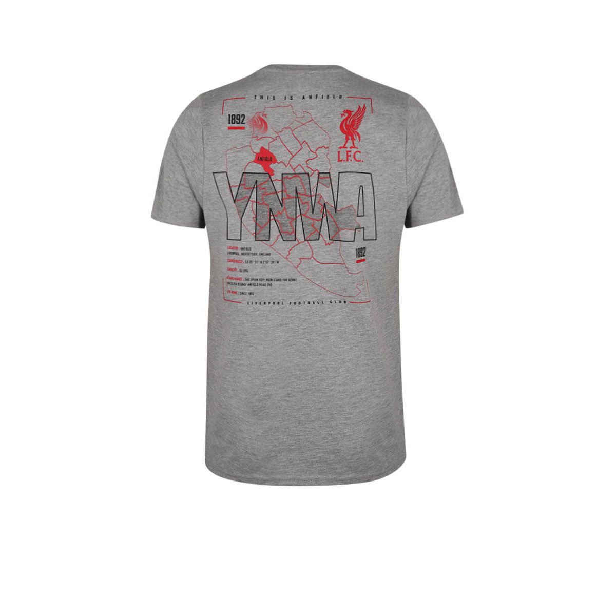 LFC Anfield Map เสื้อยืดฟุตบอลผู้ชาย